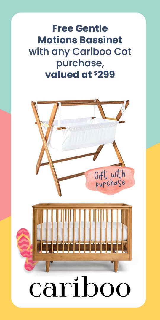 Free Gentle Motions Bassinet with any Cariboo Cot